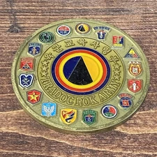 Vintage TRADOC ROK Command - Commanding General 3 Star Challenge Coin