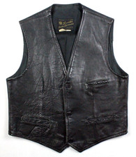 Vintage 60's Brooks Leather Sportswear Gold Label Vest Size 42 Small