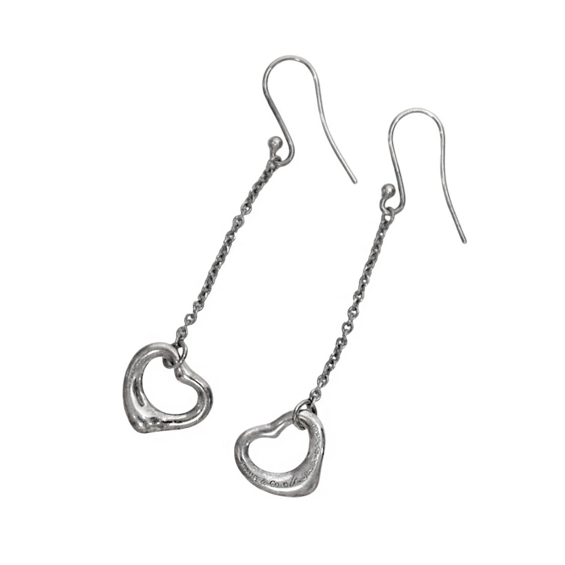 Tiffany & Co Offenes Herz Silber Ohrringe 70157 162766072 [U]