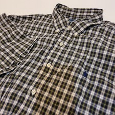 Ralph Lauren Classic Fit Multicolor Plaid Mens Blue Pony Button Up Shirt Size XL
