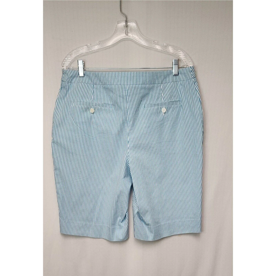 Bermudas cortas Jones New York Signature a rayas azules y blancas talla 12 Foto 3 de 4