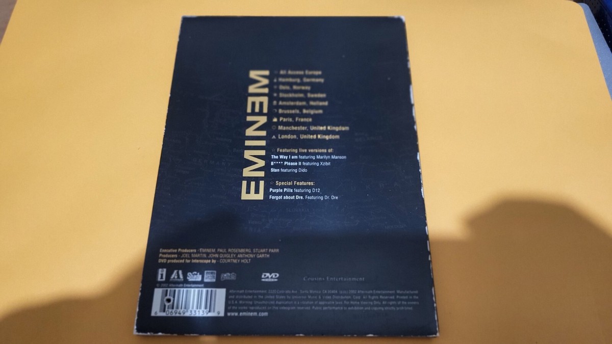 EMINEM ALL ACCESS EUROPE DVD Special Features w/D12 & Dr. Dre 2001