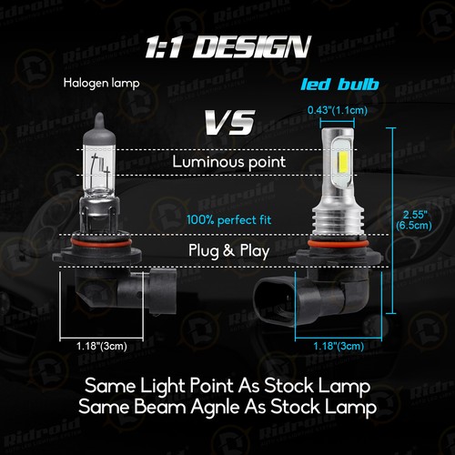 For Acura TL 2009-2014 -8PCS Front LED HID Headlights Hi/Lo+DRL Fog Light Bulbs - Bild 21 von 24