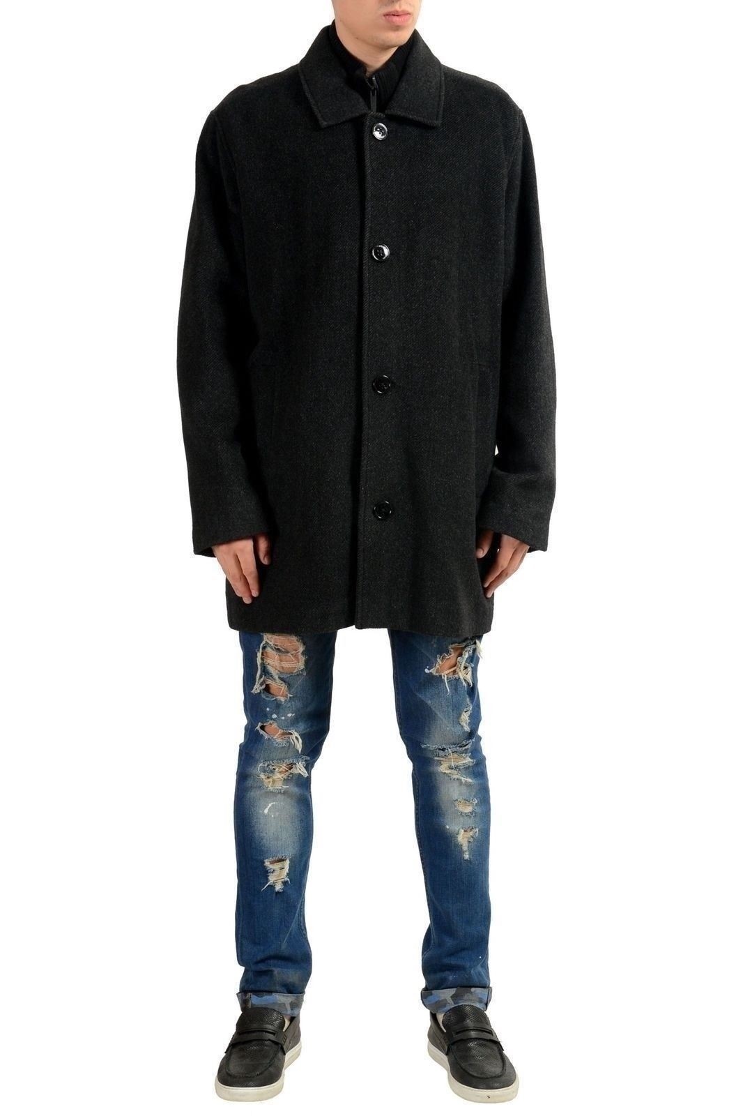 Kenneth Cole New York Мужское пальто из угольной шерсти на молнии Размер 2XL 21890₽