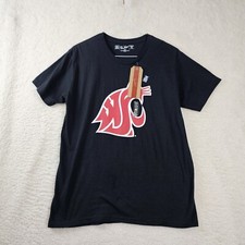 Washington State University T Shirt Womens Medium Black WSU Logo Cougs Cougars