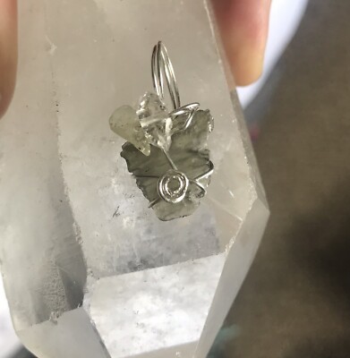Super High Vibe Moldavite Libyan Desert Glass Herkimer Diamond Pendant Ebay