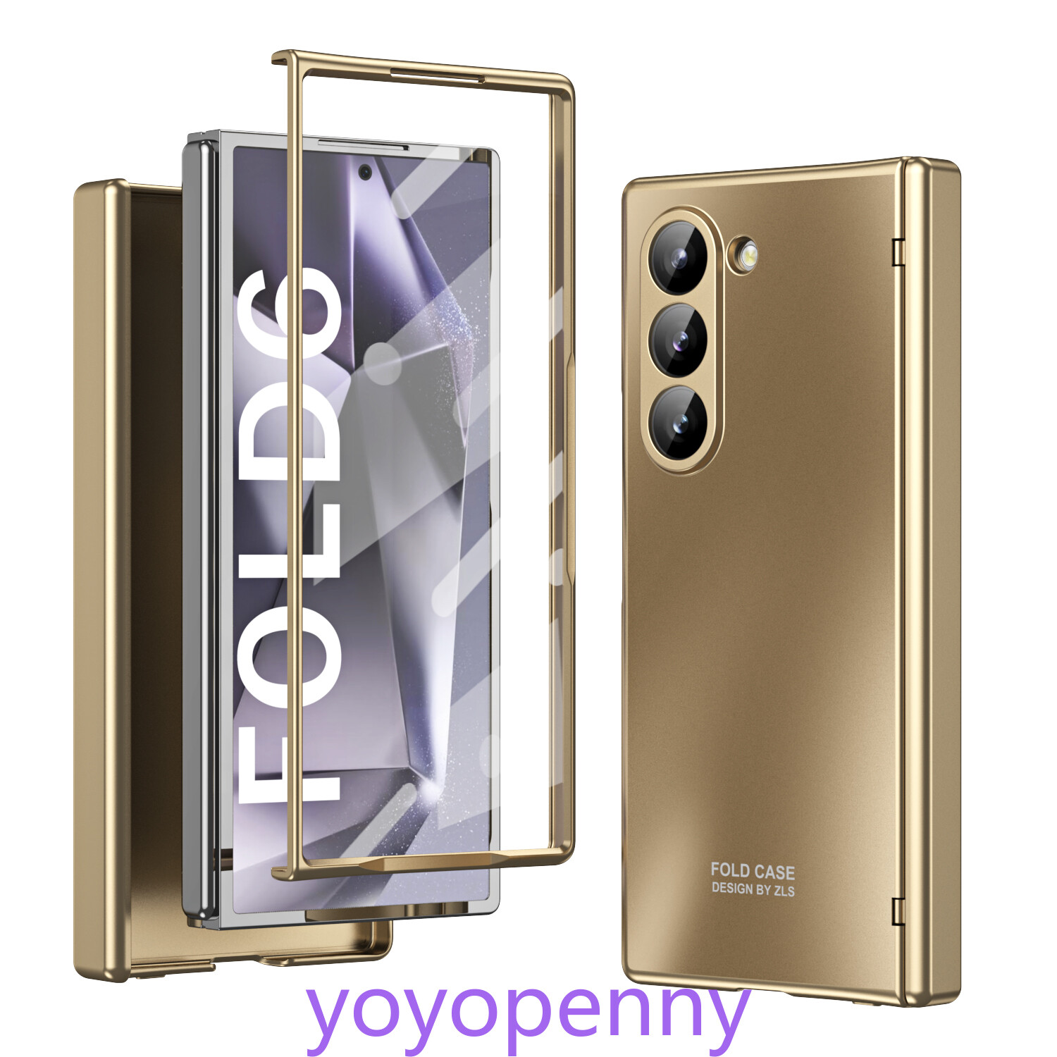 Frosted Plating Protective Case Screen Glass Cover for Samsung Galaxy Z Fold 6 5-image