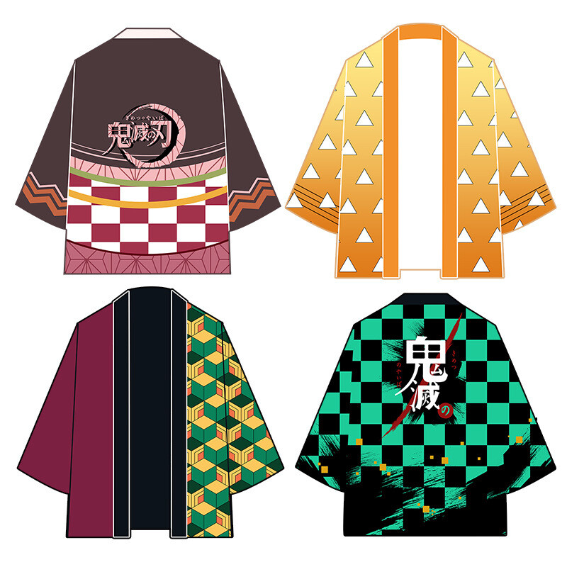 Cape Cosplay Demon Slayer – Mantello Kimono Per Anime Kimetsu No Yaiba, Unisex