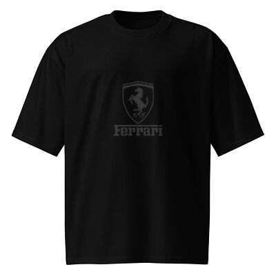 44 F1 Team Ferrari Scuderia Lewis Black on Black Oversized heavyweight t-shirt 