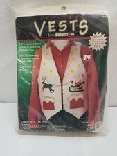 Dimensions Appliques Kit CHRISTMAS EVE VEST 62002 Fashion Art Felt