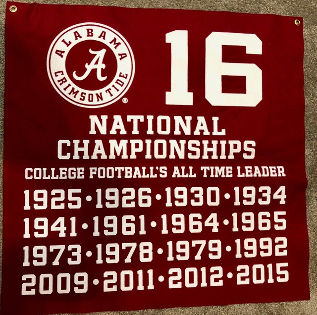 Alabama Crimson Tide Football Large NCAA Banner eBay