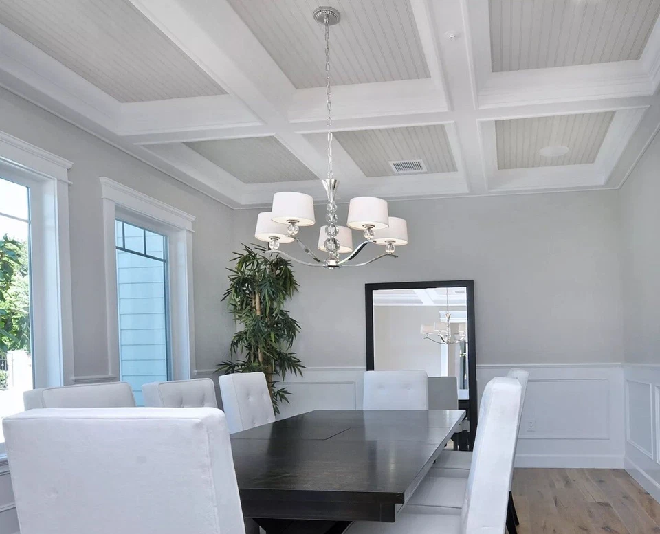 Maxim 12755 Nickel Rondo 31" Chandelier With Crystal Accents & Fabric Shades - Image 4 of 4