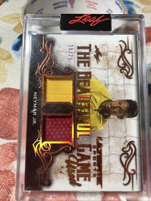 2021 Ultimate Sports The Beautiful Game Used Neymar JR Dual 2 Color Patches