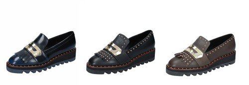 LIU JO Scarpe Donna Mocassini Blu Nero Marrone in Pelle Borchie Made in  Italy | eBay