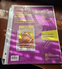 High-Capacity Clear Heavyweight Sheet Protectors 25 Top Loading Sheets