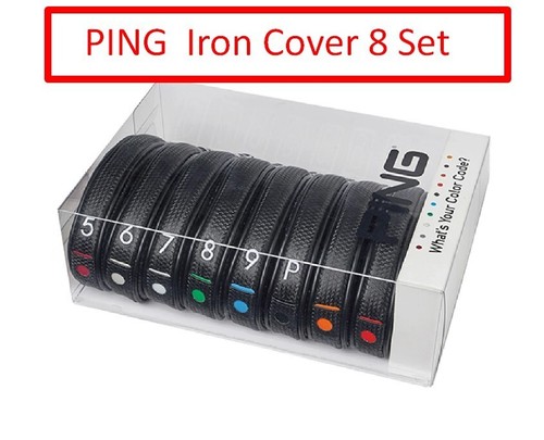 Set De 8 Protège-têtes De Fer PING HC-C191 - Noir, Pour Clubs De Golf