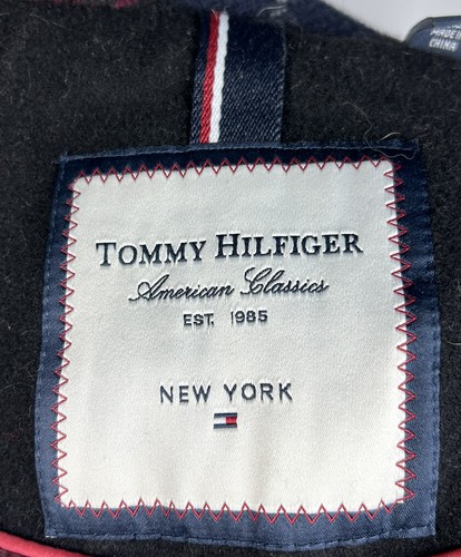 Tommy Hilfiger Women’s Wool Blend Full Zip Peacoat Removable Hood Black Sz XL - Bild 4 von 7