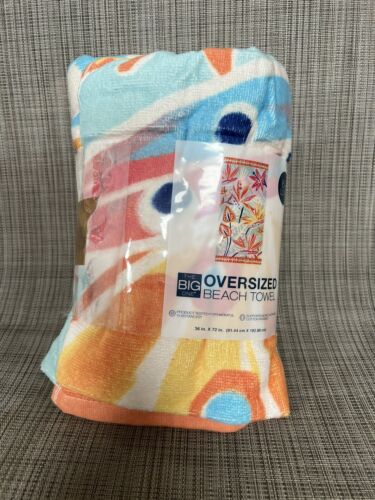 The Big One Oversize Floral Print Beach Towel 6 Foot Long - Picture 1 of 3