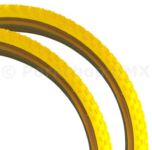 school BMX skinwall gumwall tires PAIR 
