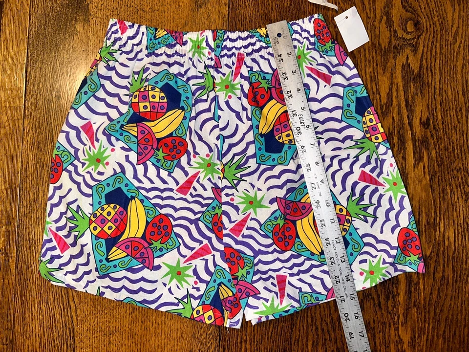 Pantalones Cortos Jams De Colección Años 80 90 Coloridos Salvados por la Campana Medianos Elásticos Nuevos Stock Muerto Foto 2 de 4