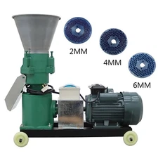 INTBUYING®Feed Pellet Mill Machine W/2,4,6MM Plate220V 200KG/H for Various Anima