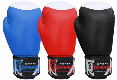 Farabi Echtleder Boxhandschuhe gepolstert Boxsack Sparring Handschuhe 10OZ-16OZ
