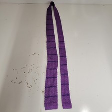 Brooks Brothers Purple Striped Silk Square End Knit Tie Necktie 2.5X60