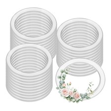 30 Pcs Dream Catcher Rings 15.7 Inch Floral Macrame Plastic O Rings Clear