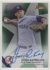 2015 Bowman's Best of Green Refractor 11/99 James Kaprielian #B15-JK Auto 0c2