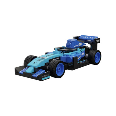 C55068W CaDA Kunststoffsteine Blue Circuit Rennwagen - 123 Stück