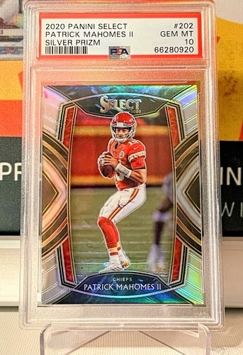 2020 Panini Select Patrick Mahomes II #202 Silver Prizm PSA 10 GEM Chiefs RARE!
