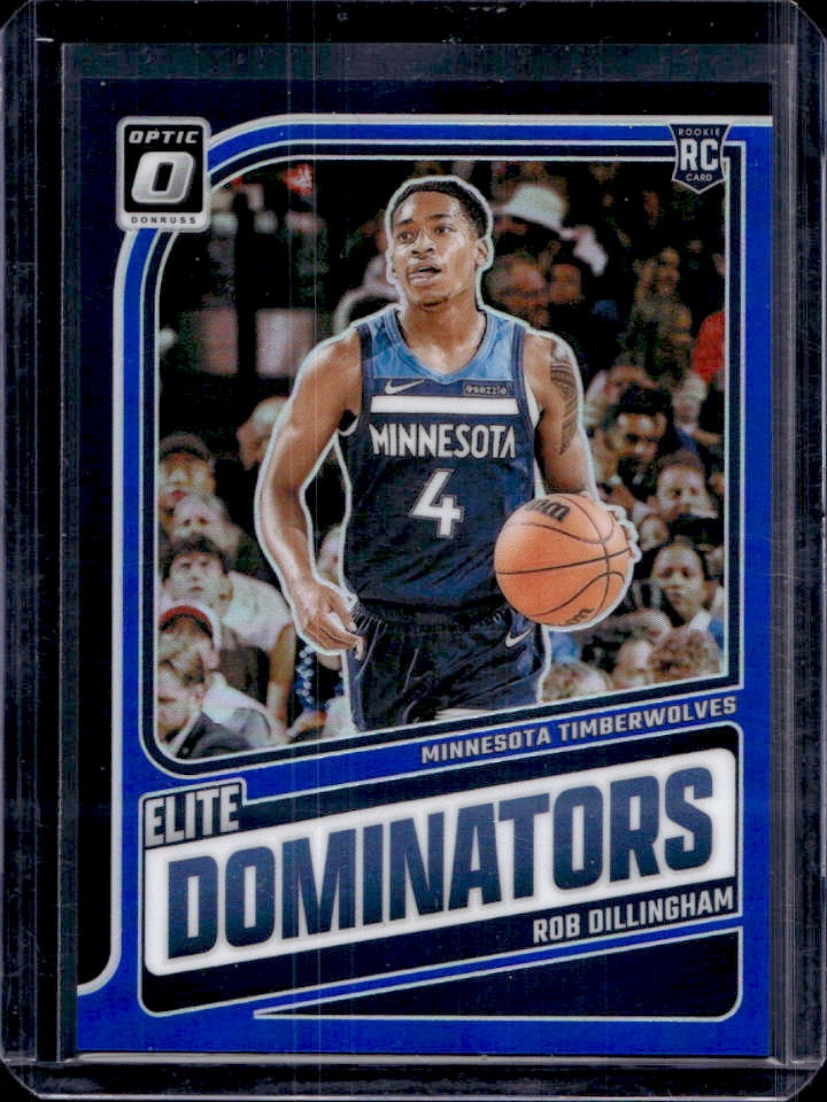 2024-25 Donruss Optic Rob Dillingham Elite Dominators RC Blue #8/49 Timberwolves