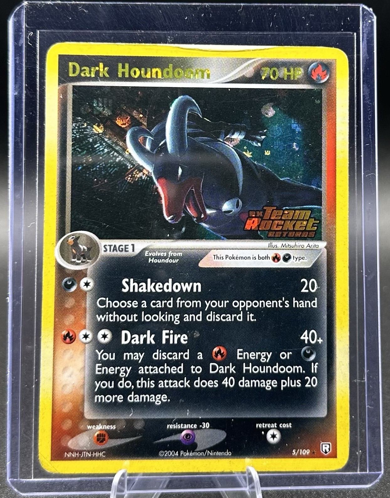 Dark Houndoom 5/109 Team Rocket Returns Pokemon Card Reverse Holo Foil Rare HP