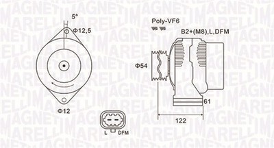MAGNETI MARELLI 063731994010 Generator für OPEL,SAAB,VAUXHALL