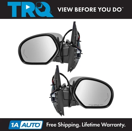 TRQ Mirror Power Folding Heated 11 Dot LED Turn Signal Pair Set of 2 for GM New