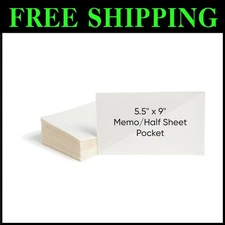 100 Clear Adhesive Plastic Pockets, Document Size
