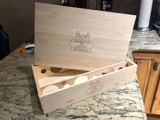 CHATEAU LAFITE ROTHSCHILD 6 BOTTLE EMBOSSED WOOD WINE BOX CRATE & LID 2021