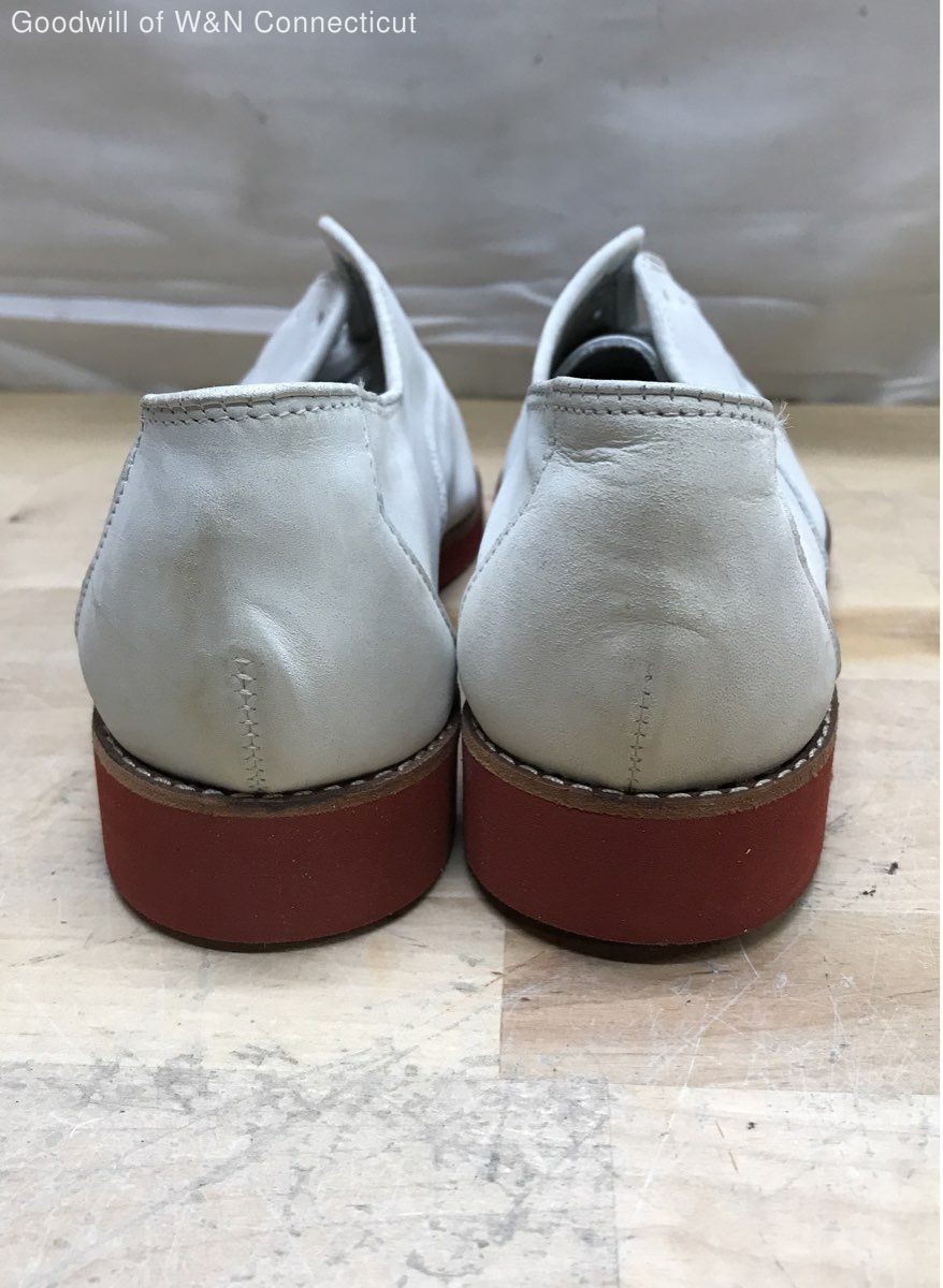 Vintage Cole Haan Made in USA White Leather Red Sole Derby  display picture 3