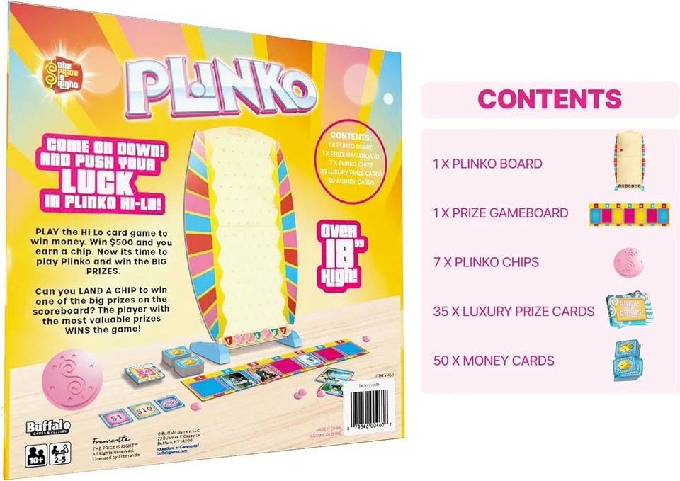 Buffalo Games PLINKO - Juego de mesa familiar inspirado en The Price is Right, genial para Foto 2 de 4