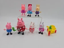 Peppa Pig Action Figure Lot Of 8 ABD Jazwares George Daddy Suzy Richard 