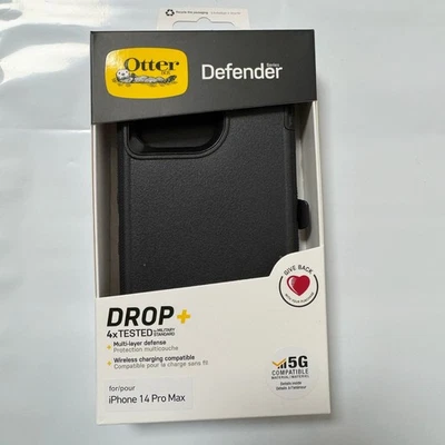 Otterbox Defender With Holster For iPhone 14 Pro Max, Black Case