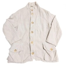 Giorgio Armani 90's standcollar linen jacket Vintage Extremely rare Men's