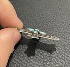 Cross Pendant Marcasite Sterling Silver Turquoise Accents Beautiful Must See — photo 7
