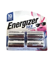 Energizer CR123 Batteries Lithium 3v Battery, 4CT