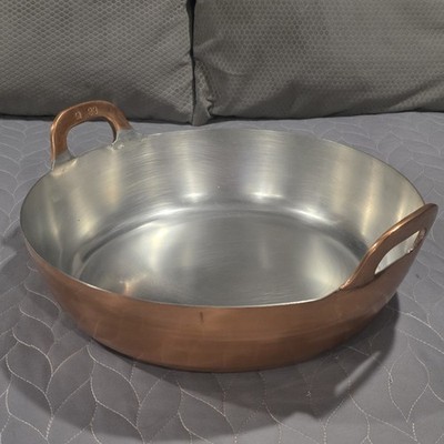 Japanese TEMPURA Copper Commercial Frying Pan Fritter Pot 33 cm Endo Shoji