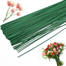 200 PCS 22 Gauge Floral Stem Wire Flower Arrangements and DIY Crafts,Dark Green,