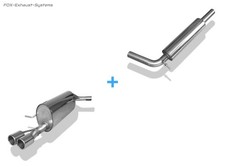  Sportauspuffanlage ab Kat VW Polo 6R 1.4 GT +GTI 2x76mm rund eingerollt