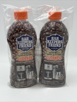 2X Bar Keepers Friend Coffee Maker Carafe & Thermos Coffee Stain Cleaner