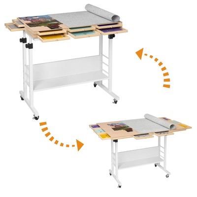 2000 Piece Foldable Puzzle Board with Height Adjustment, Jigsaw Puzzle Table ...
