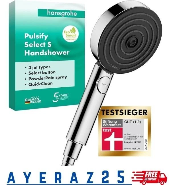 hansgrohe Pulsify Select S - wassersparender Duschkopf 9 l/min 24101000 - Bild 4 von 4